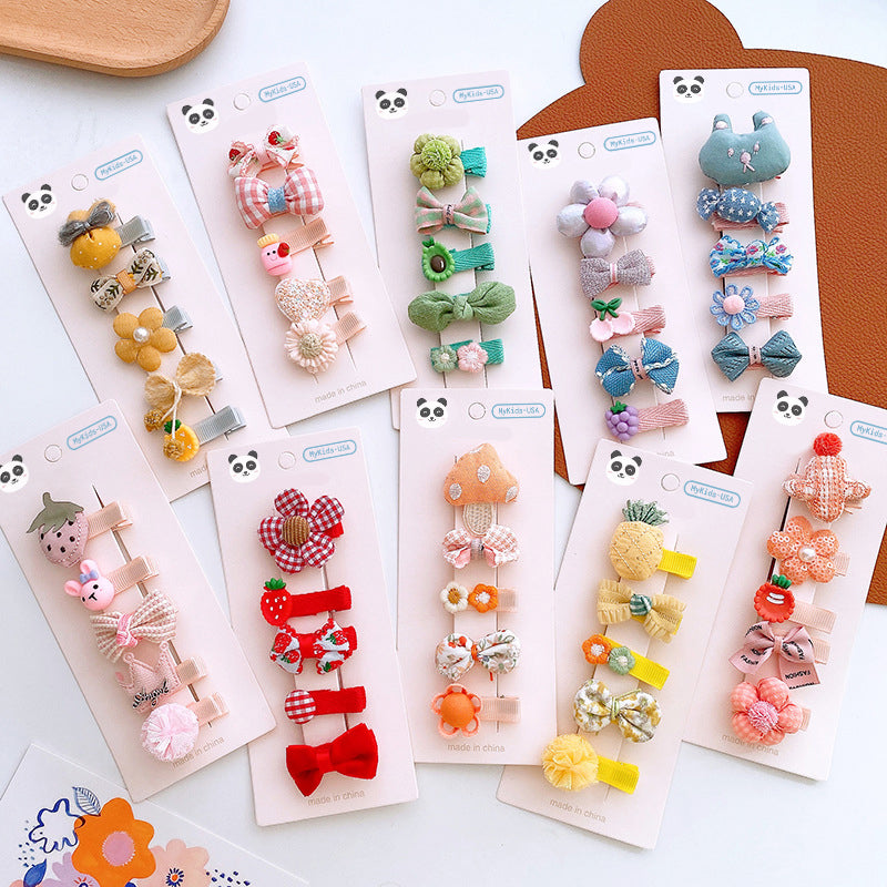 Versatile Hair Accessory For Babies: Colorful Small Butterfly Bow Hair Clip Sets-0