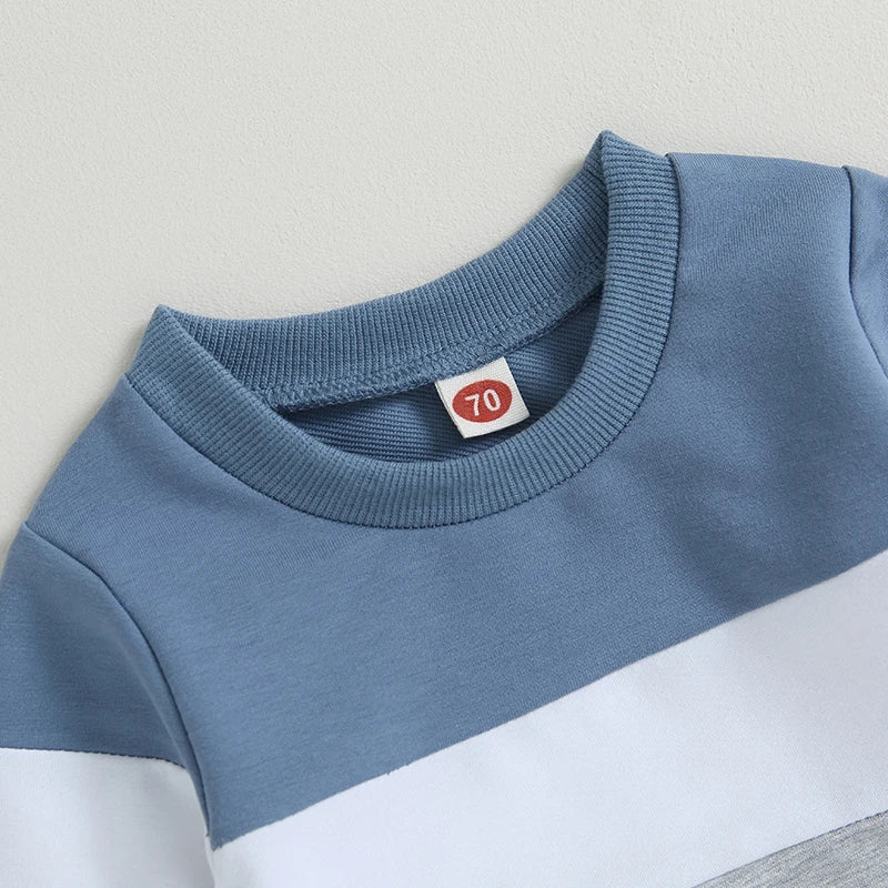 Autumn 2-Piece Cotton Outfit Set for Newborns - Rainbow Top and Pants for Boys and Girls