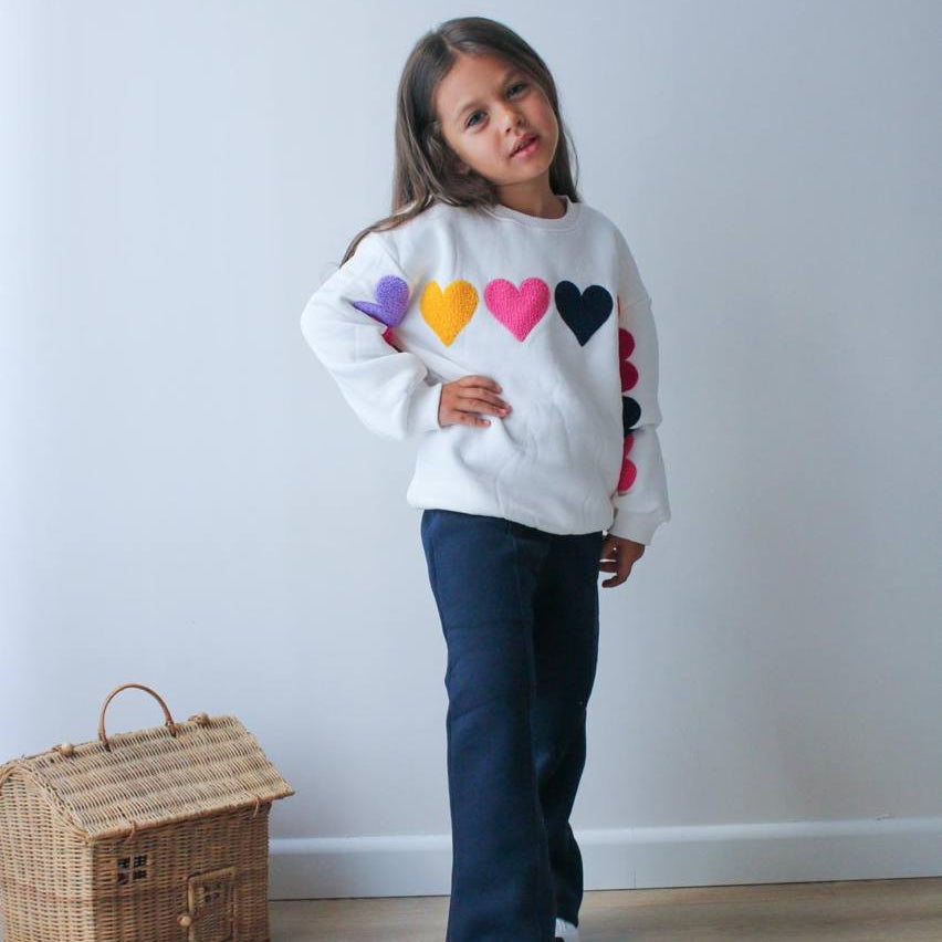Multiple Hearts Girls Casual Set-0