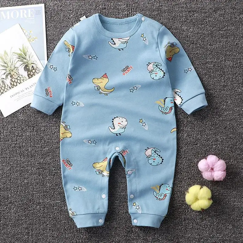 Winter Newborn Baby Pajamas - Pure Cotton Toddler Costume Romper with Cartoon Design - Unisex Jumpsuit