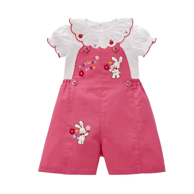 Summer Collection Baby Girl Overalls - Cartoon Rabbit Shorts for Kids
