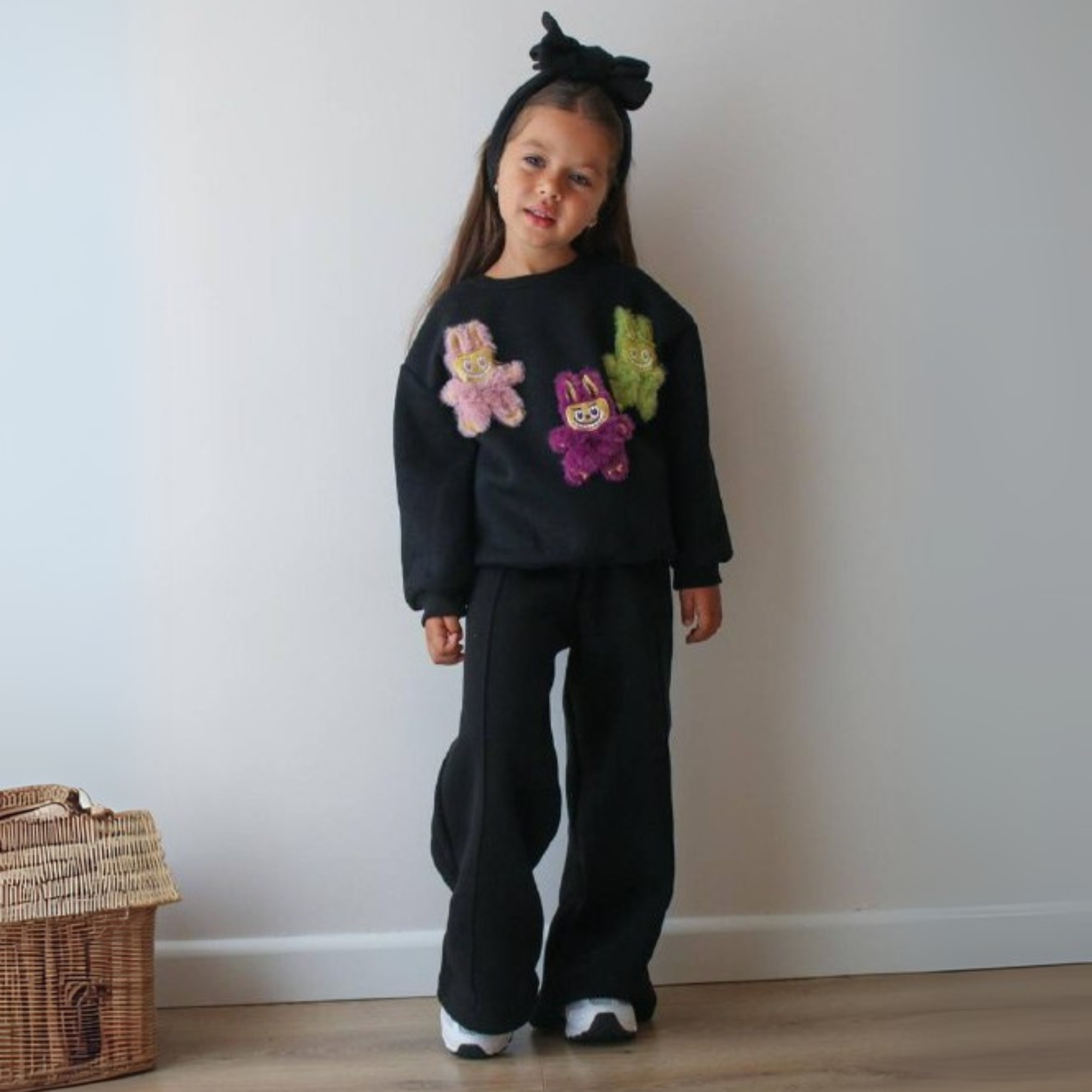 La-Bu-Bu Colorful Patch Girls Casual Set-0