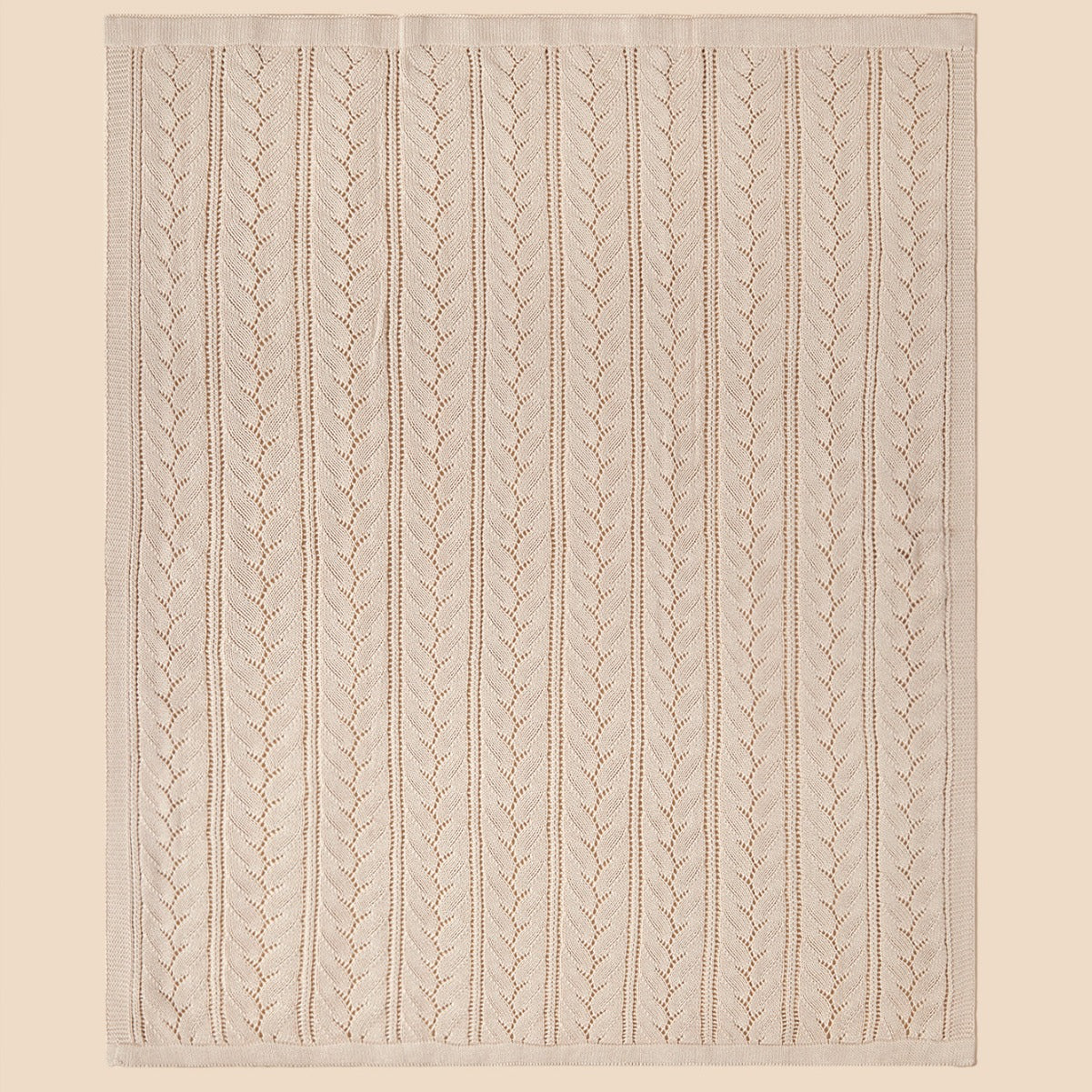 Arrival Knitted Baby Blanket With Hollow Out Design: Solid Color Pure Cotton Collection For All Seasons-0