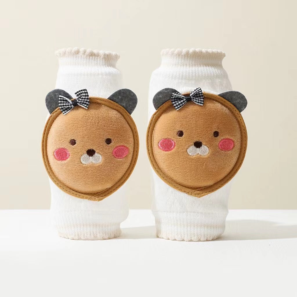 Baby 3D Cartoon Patched Pattern Mesh Breathable Design Anti-Fall Knee Pads-8