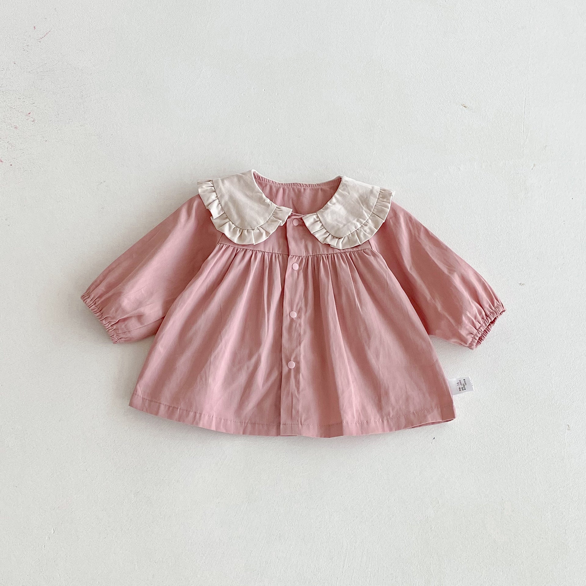 Autumn Arrival Baby Girls Color Patchwork Long-sleeved Onesies and Dress – Princess Sister Matching Set-1