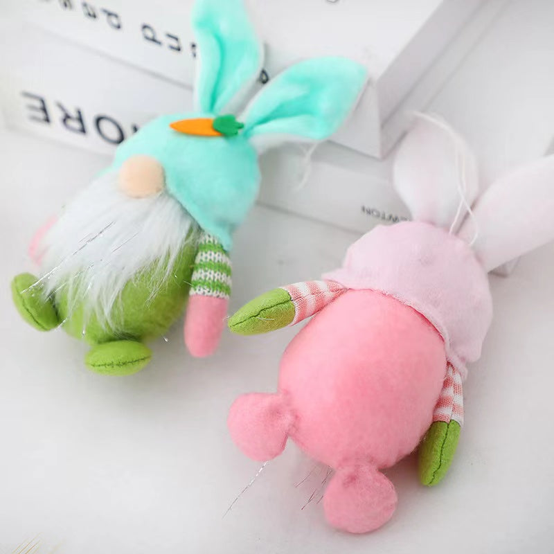 Easter Bunny Gnome Doll Elf Figure Pendant Decorative Props-3