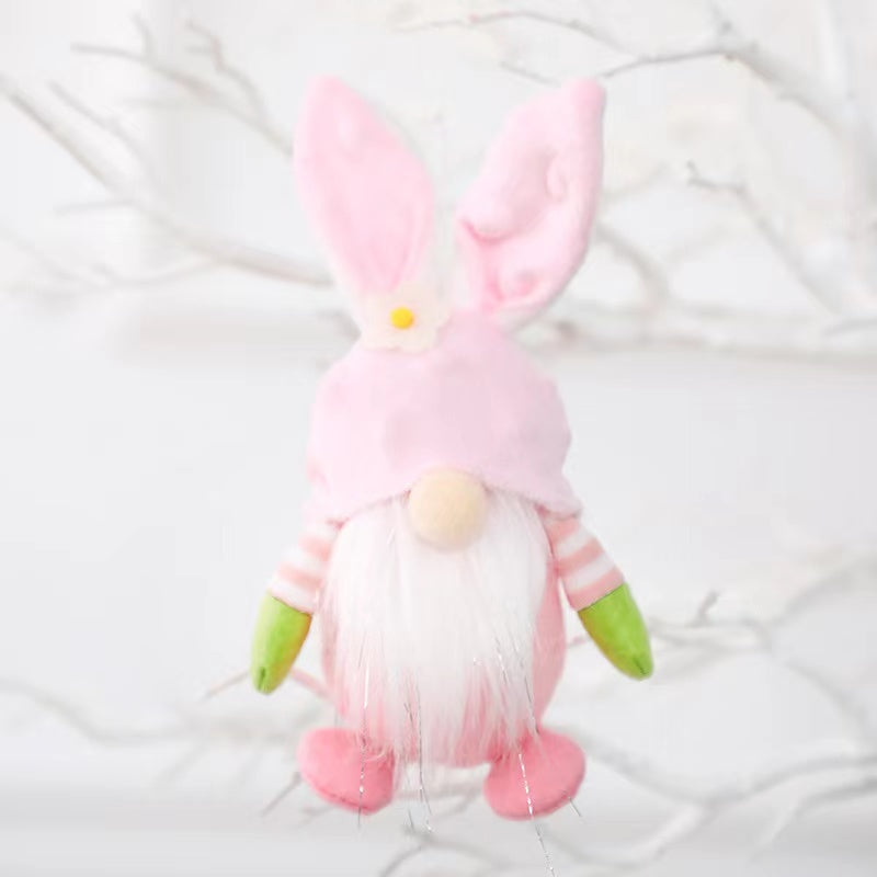 Easter Bunny Gnome Doll Elf Figure Pendant Decorative Props-4
