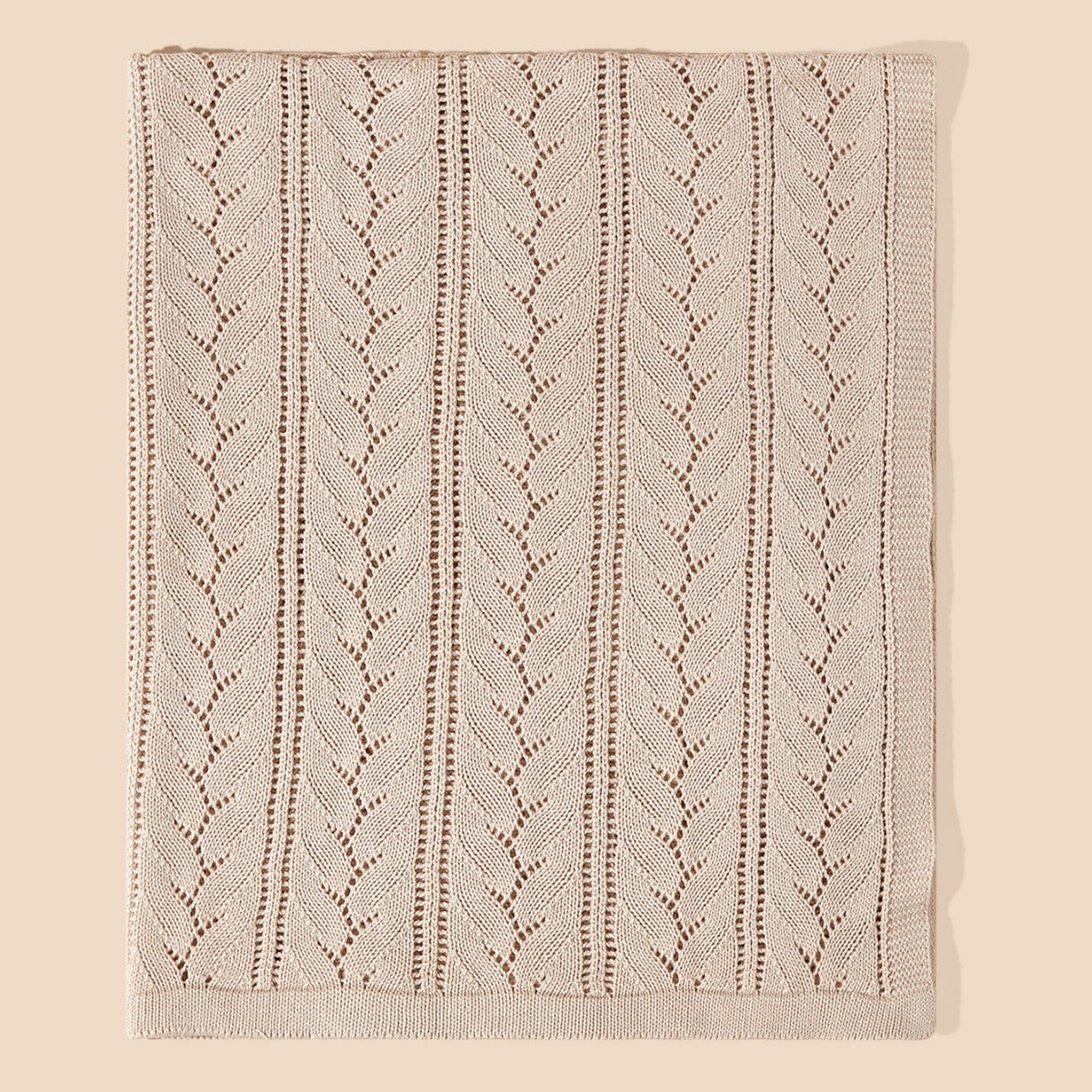 Arrival Knitted Baby Blanket With Hollow Out Design: Solid Color Pure Cotton Collection For All Seasons-4