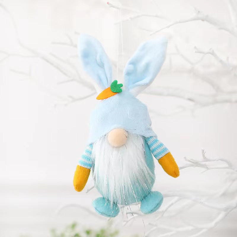 Easter Bunny Gnome Doll Elf Figure Pendant Decorative Props-5