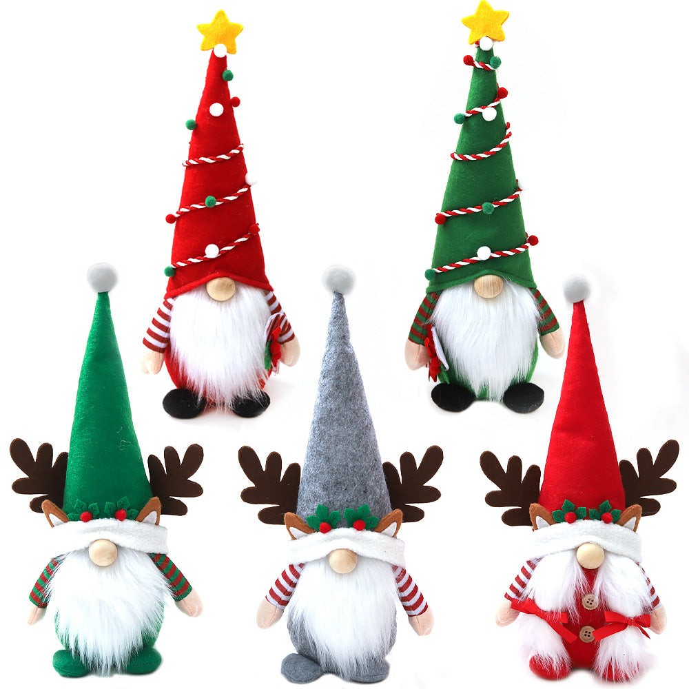 Christmas Nordic Style Santas Festival Decorative Props-0