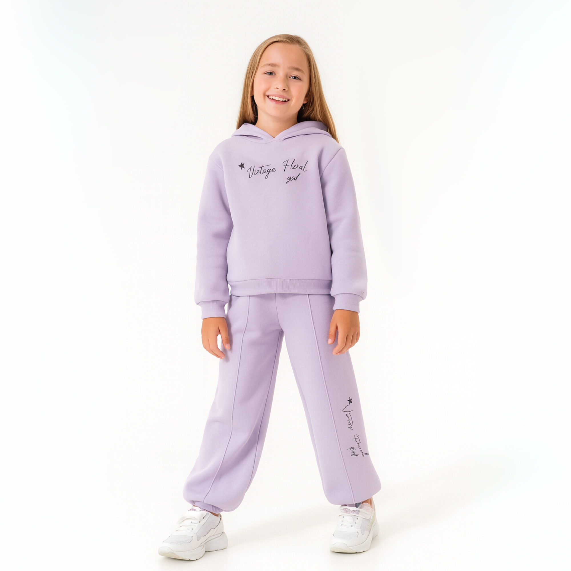 Vintage Vibes Girls Casual Set-0