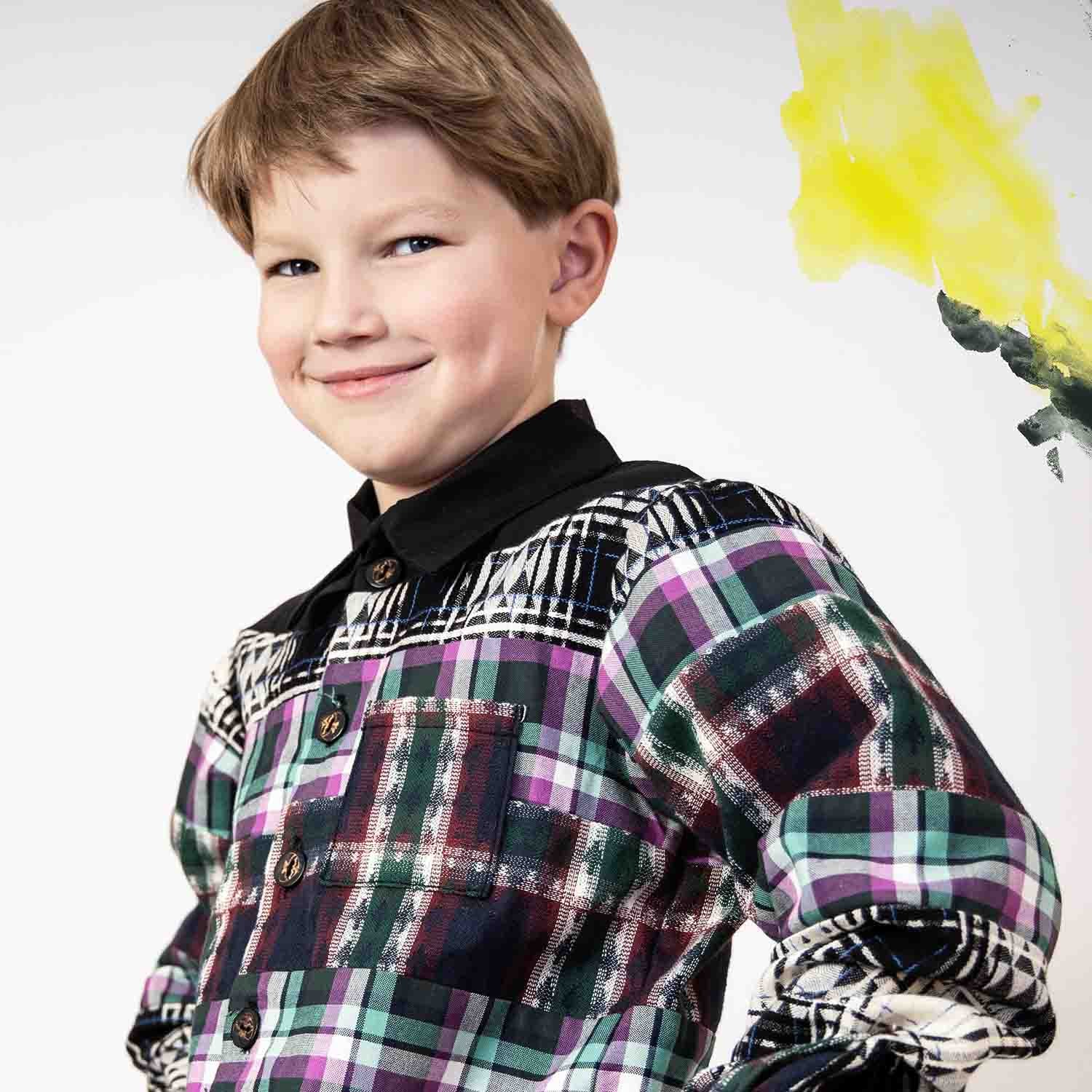 Gemengd geruit overhemd-1