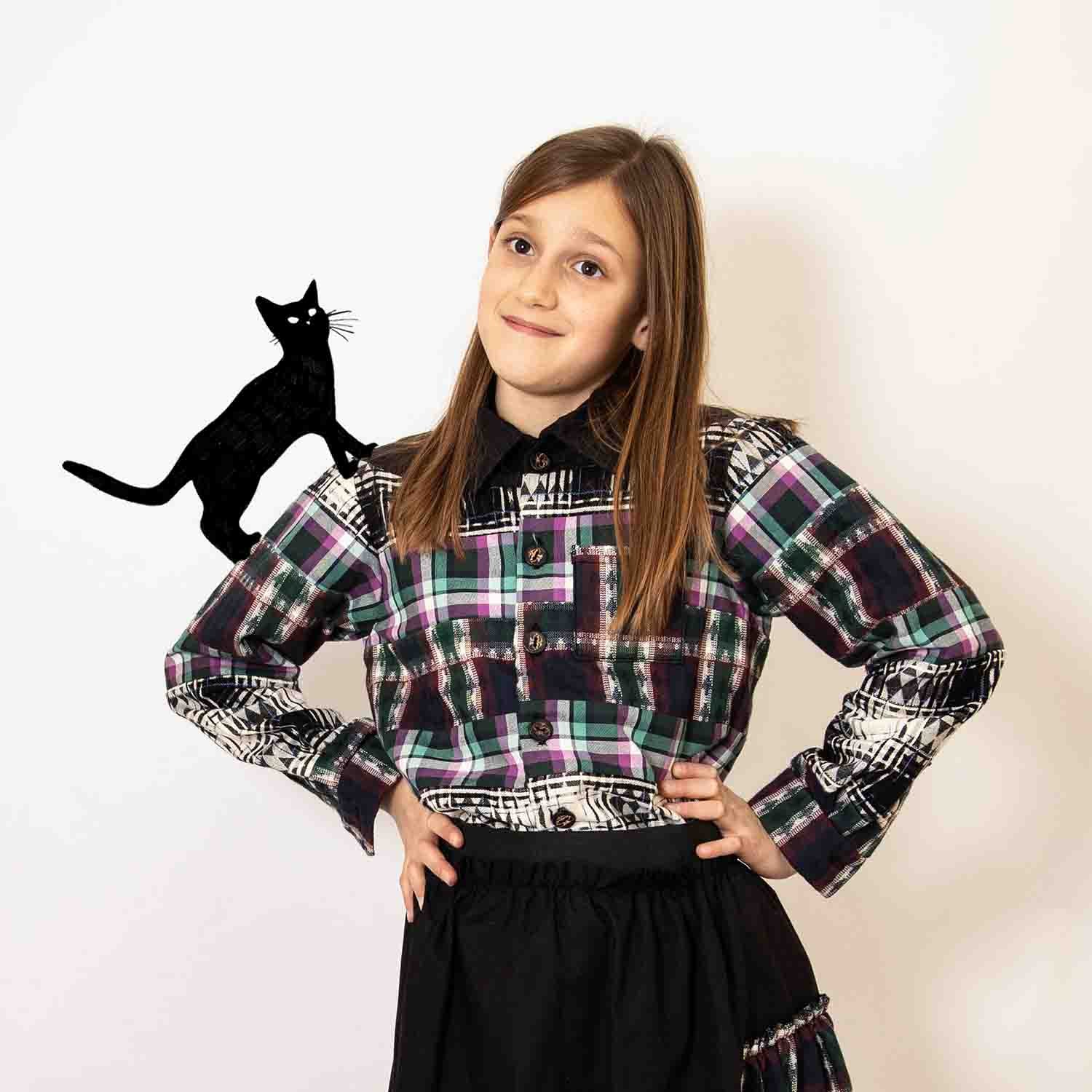 Gemengd geruit overhemd-3