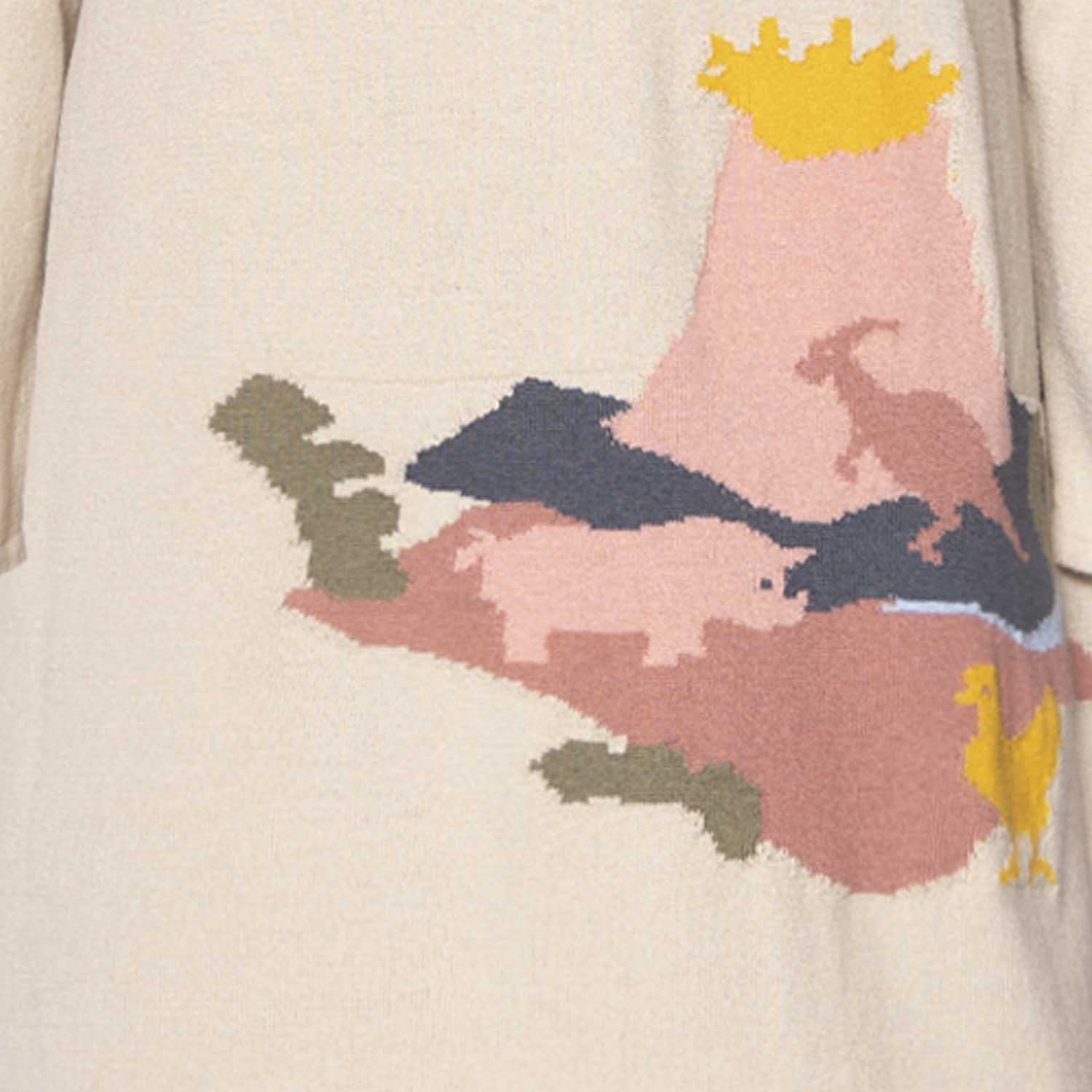 Beige gebreide jurk voor meisjes-2