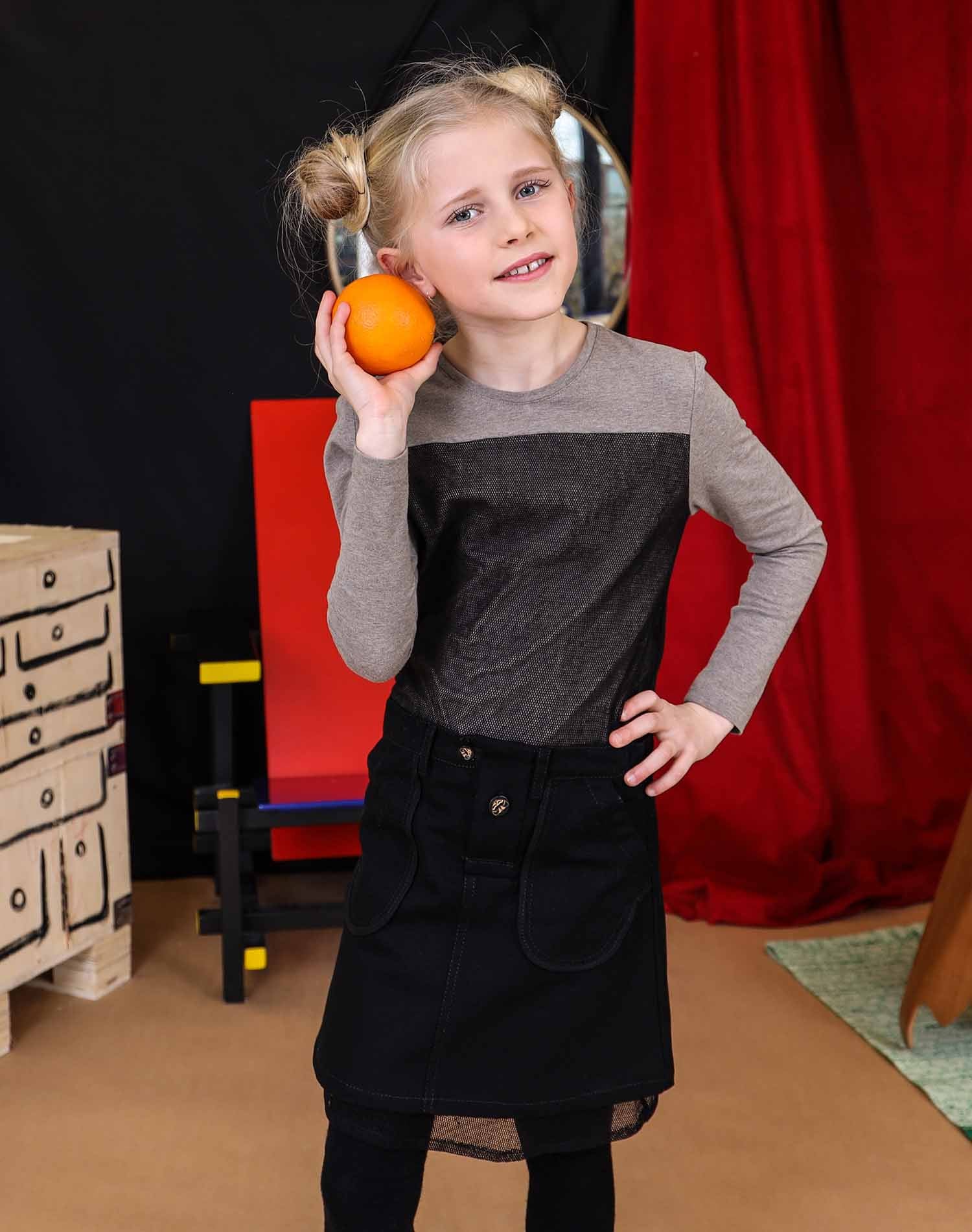 Kinder zwart minirokje-2