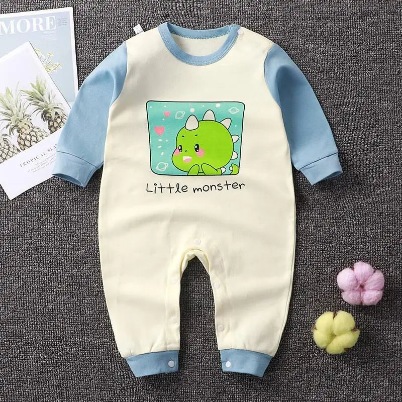 Winter Newborn Baby Pajamas - Pure Cotton Toddler Costume Romper with Cartoon Design - Unisex Jumpsuit