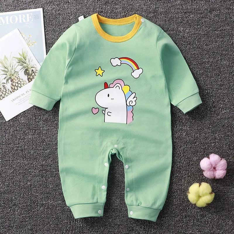 Winter Newborn Baby Pajamas - Pure Cotton Toddler Costume Romper with Cartoon Design - Unisex Jumpsuit