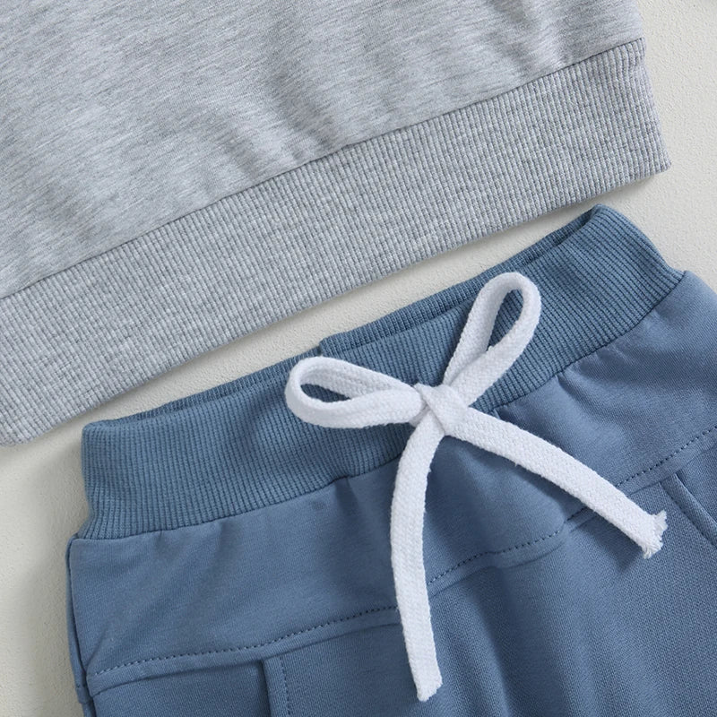 Autumn 2-Piece Cotton Outfit Set for Newborns - Rainbow Top and Pants for Boys and Girls