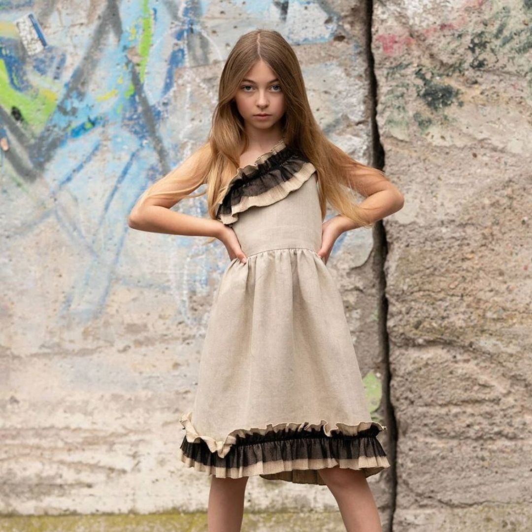 Authentic Lotus Silk Dress for Girls-1