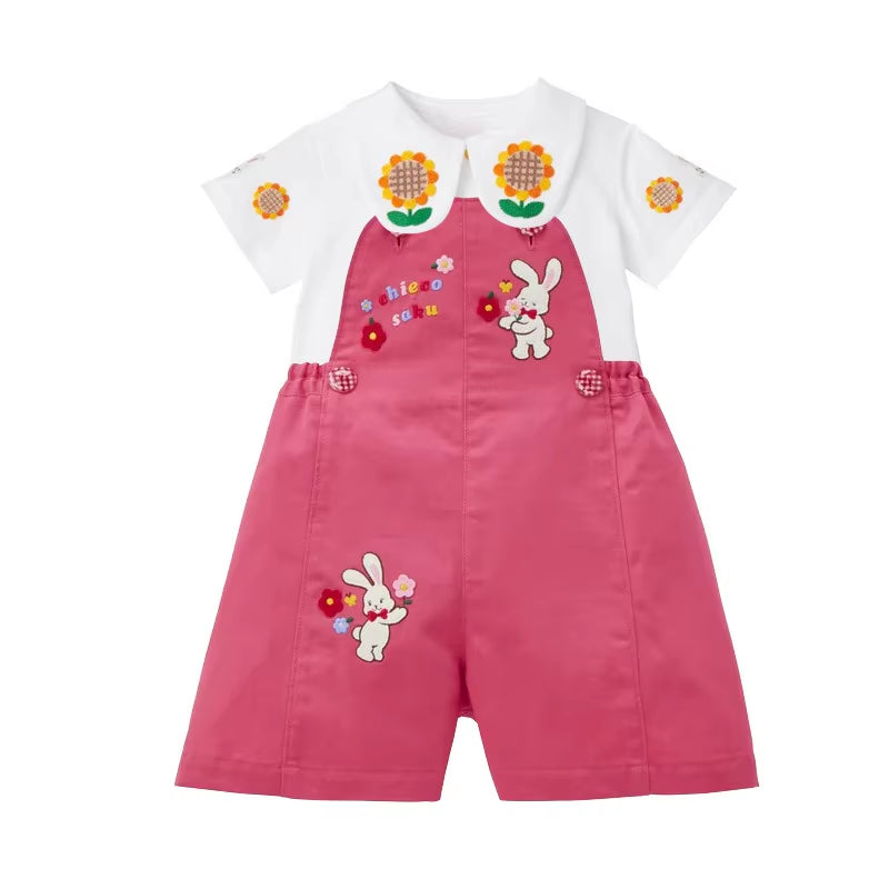 Summer Collection Baby Girl Overalls - Cartoon Rabbit Shorts for Kids