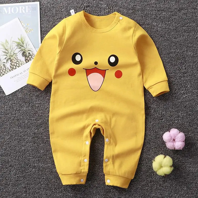 Winter Newborn Baby Pajamas - Pure Cotton Toddler Costume Romper with Cartoon Design - Unisex Jumpsuit