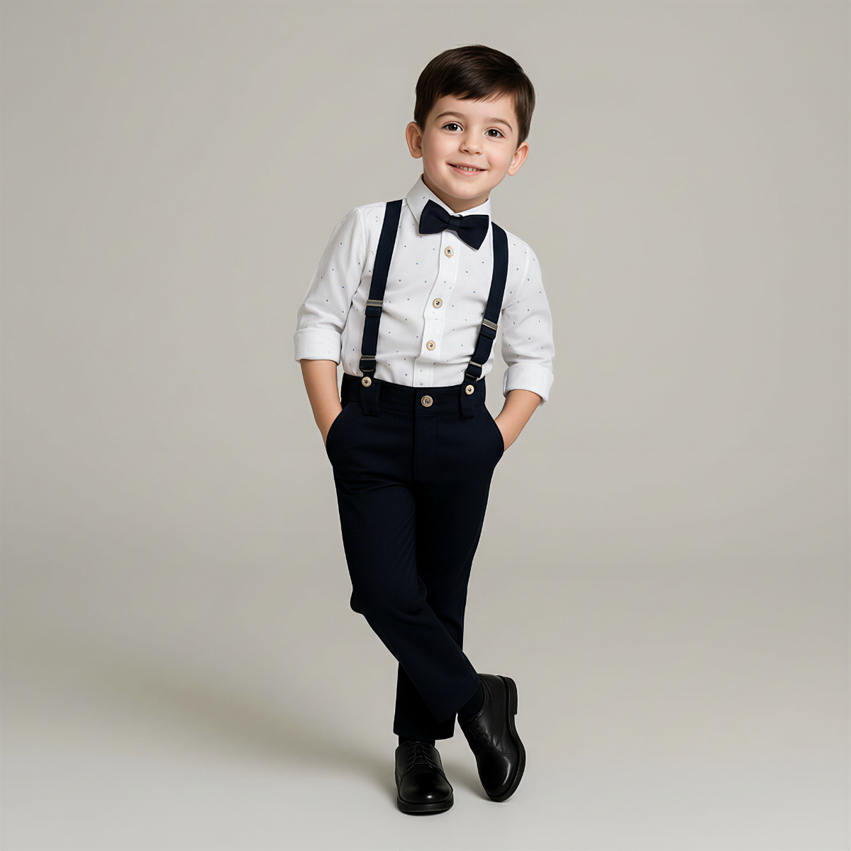 Biggie Boys Dressy Suspender Set-0