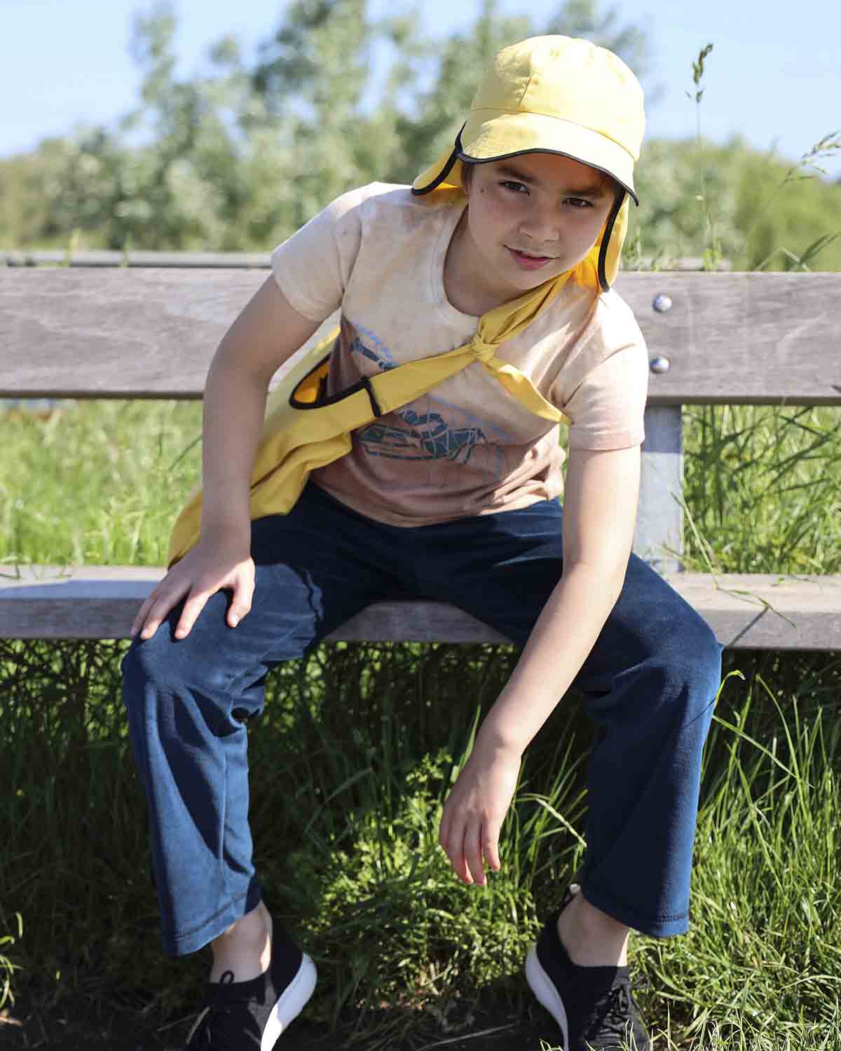 Koningsblauwe fluwelen kinderbroek-3