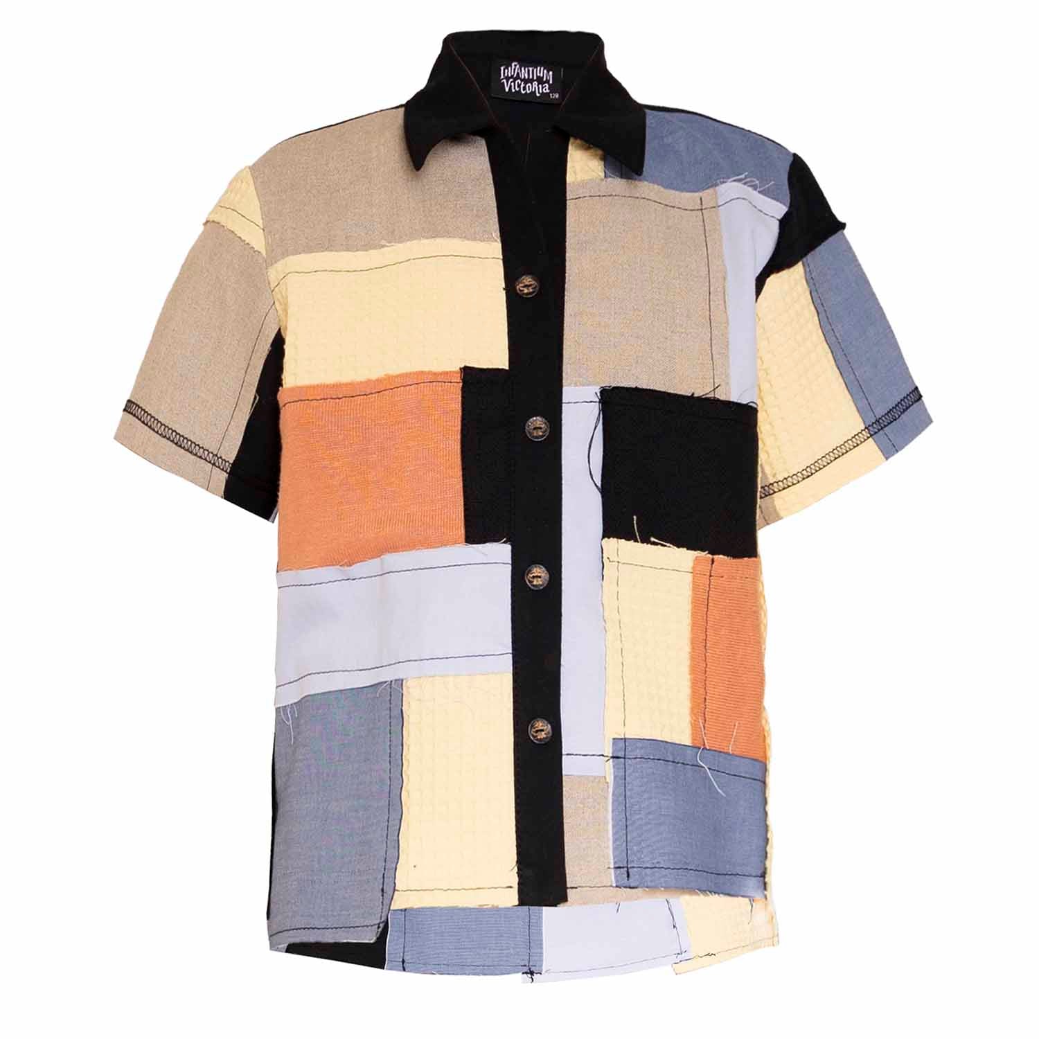 Zero Waste Patchwork Shirt voor kinderen-0