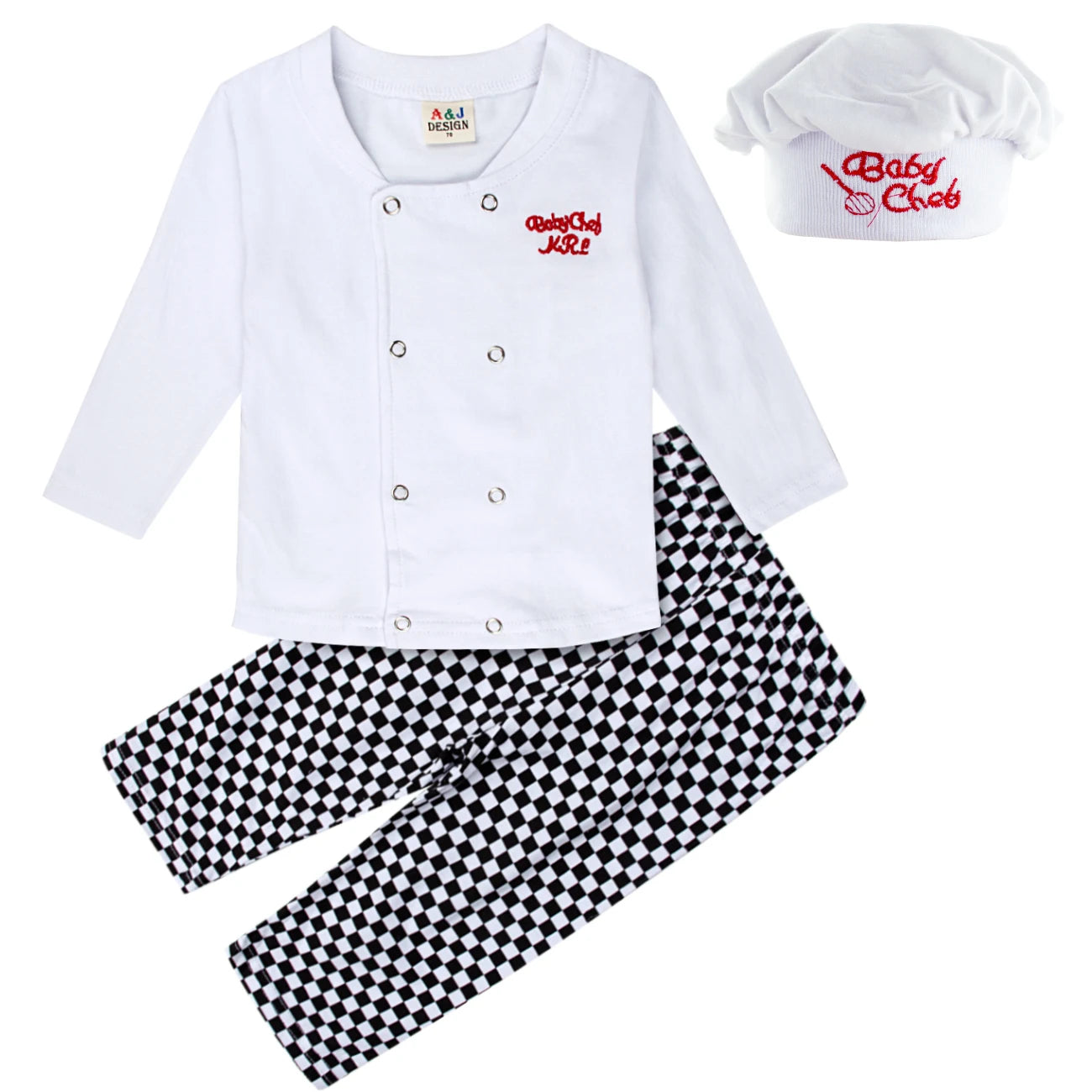 Infant Chef Costume Set - 3-Piece Toddler Halloween Attire for Carnival and Cosplay