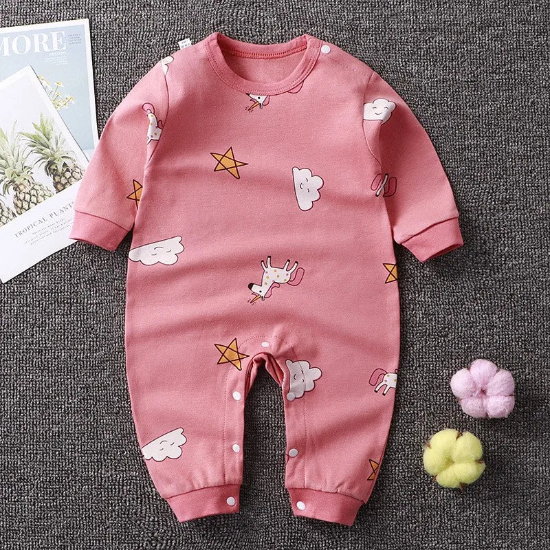 Winter Newborn Baby Pajamas - Pure Cotton Toddler Costume Romper with Cartoon Design - Unisex Jumpsuit
